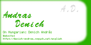 andras denich business card